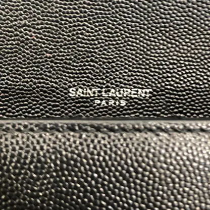 Auth SAINT LAURENT Kate Tassel Small Shoulder Bag In Black Grain Leather