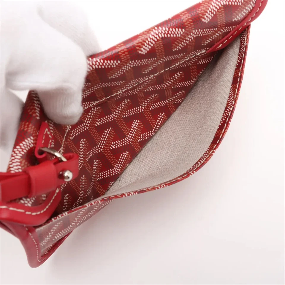 Goyard Saint Louis GM PVC x Leather Tote Bag Red