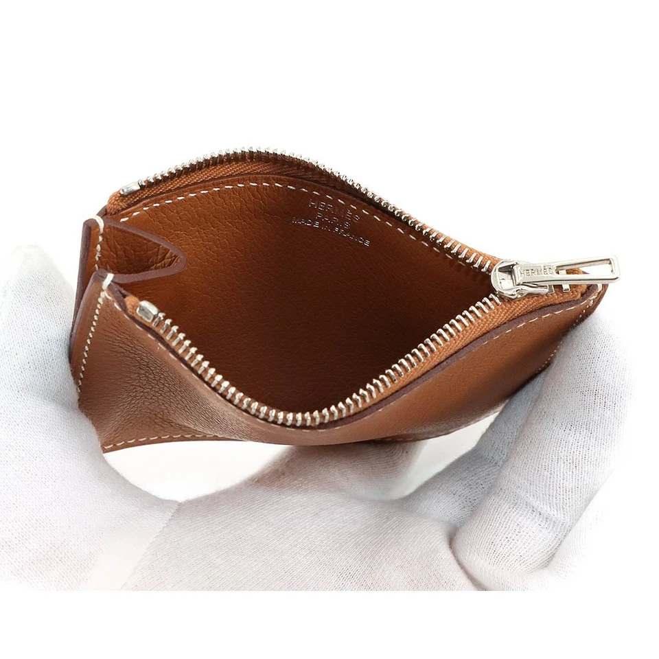 HERMES Roulis Slim Wallet Ever Color Brown U Purse