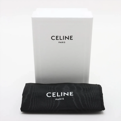 Celine Triomphe Small Flap Wallet PVC x Leather Compact Wallet Brown