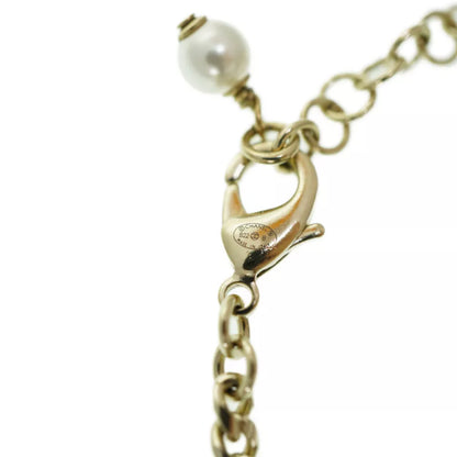 CHANEL CC Mark Faux Pearl Heart Necklace