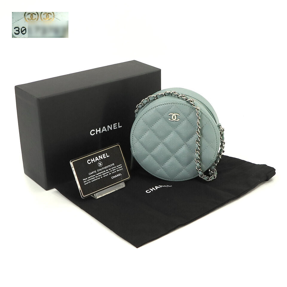 CHANEL Matelasse Mini Classic Chain Shoulder Bag Caviar Skin Leather