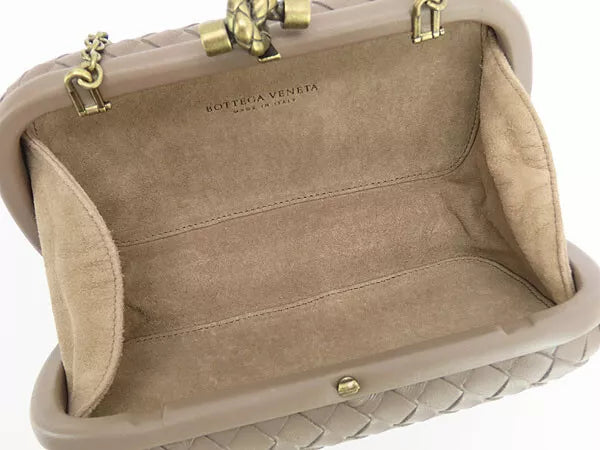 Bottega Veneta Intrecciato Knot Minaudière Clutch Bag