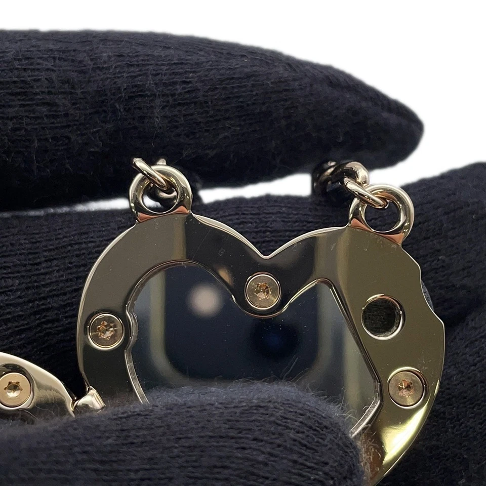 CHANEL CC Logo Mirror Necklace Lambskin Black