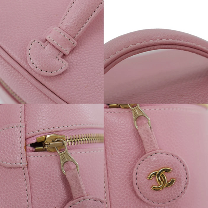 Chanel Vanity Handbag in Pink Caviar Leather (Vintage)