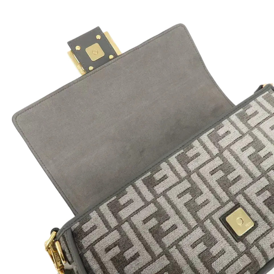 FENDI Zucca Chenille Mamma Bucket Shoulder Bag