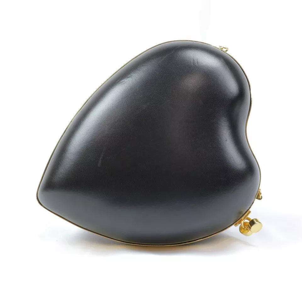 Saint Laurent Shoulder Box Bag Black Heart Love