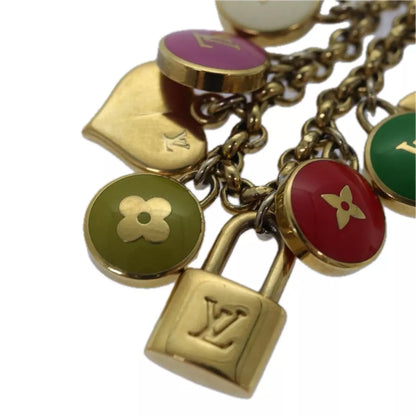 LOUIS VUITTON Monogram Porte Cles Chainne Pastilles Charm