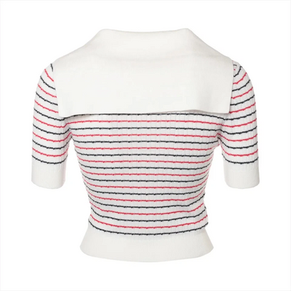 Miu Miu 22 Years Cotton Short Sleeve Knitwear 36 Ladies' White