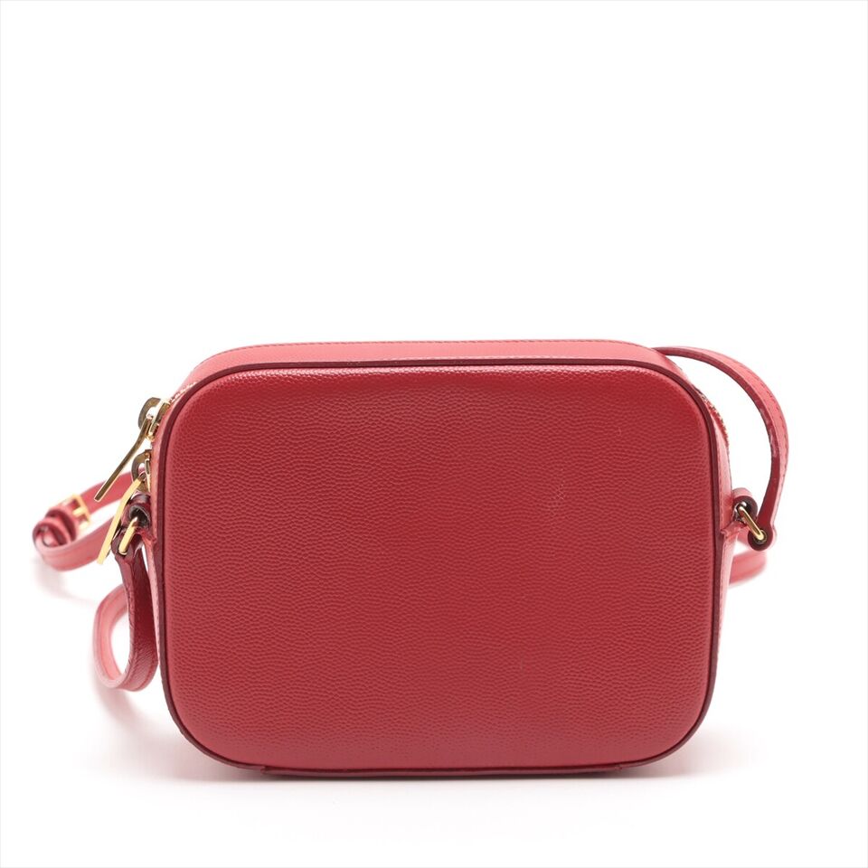 Saint Laurent Paris Leather Shoulder Bag Red