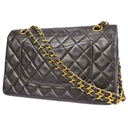 Chanel Black Lambskin Medium Classic Double Flap