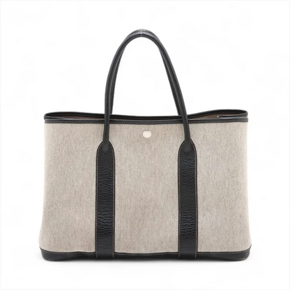 Hermès Garden Party 36 PM Buffle x Twirl Ash Black Silver Metal Fittings H 2004