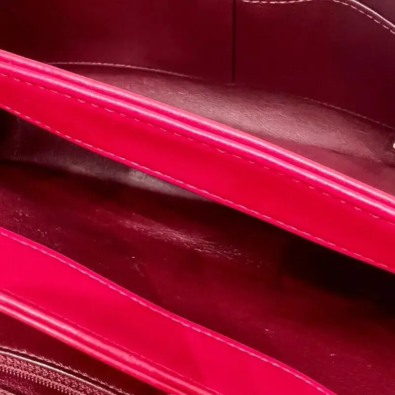 Auth CHANEL Trendy CC Top Handle Shoulder Bag Shocking Pink Calfskin