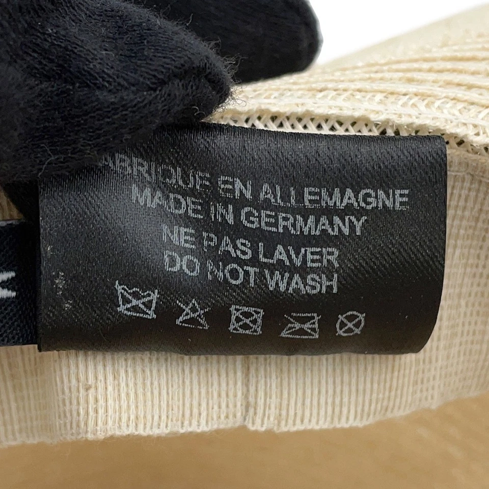 CHANEL CC Logo Ribbon Straw Hat Size M