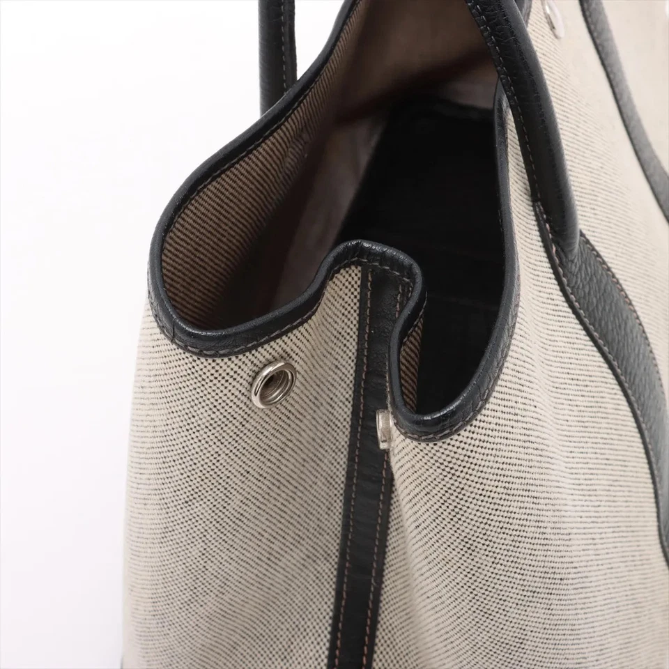 Hermès Garden Party 36 PM Buffle x Twirl Ash Black Silver Metal Fittings H 2004