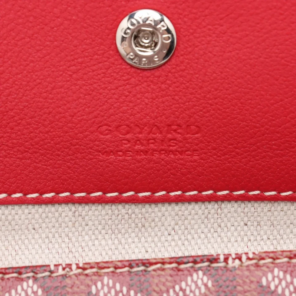 Goyard Saint Louis GM PVC x Leather Tote Bag Red