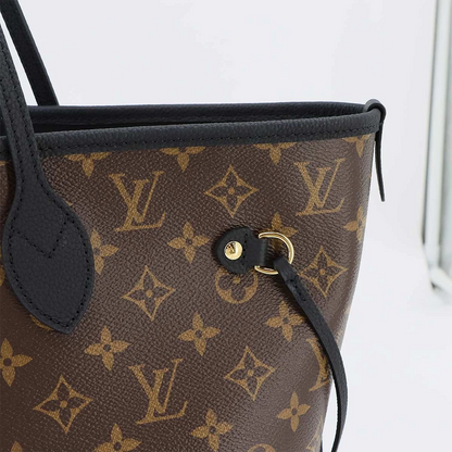 LOUIS VUITTON Neverfull Inside Out MM Tote Bag Leather Noir