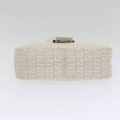 FENDI Zucchino Canvas Mamma Baguette Shoulder Bag