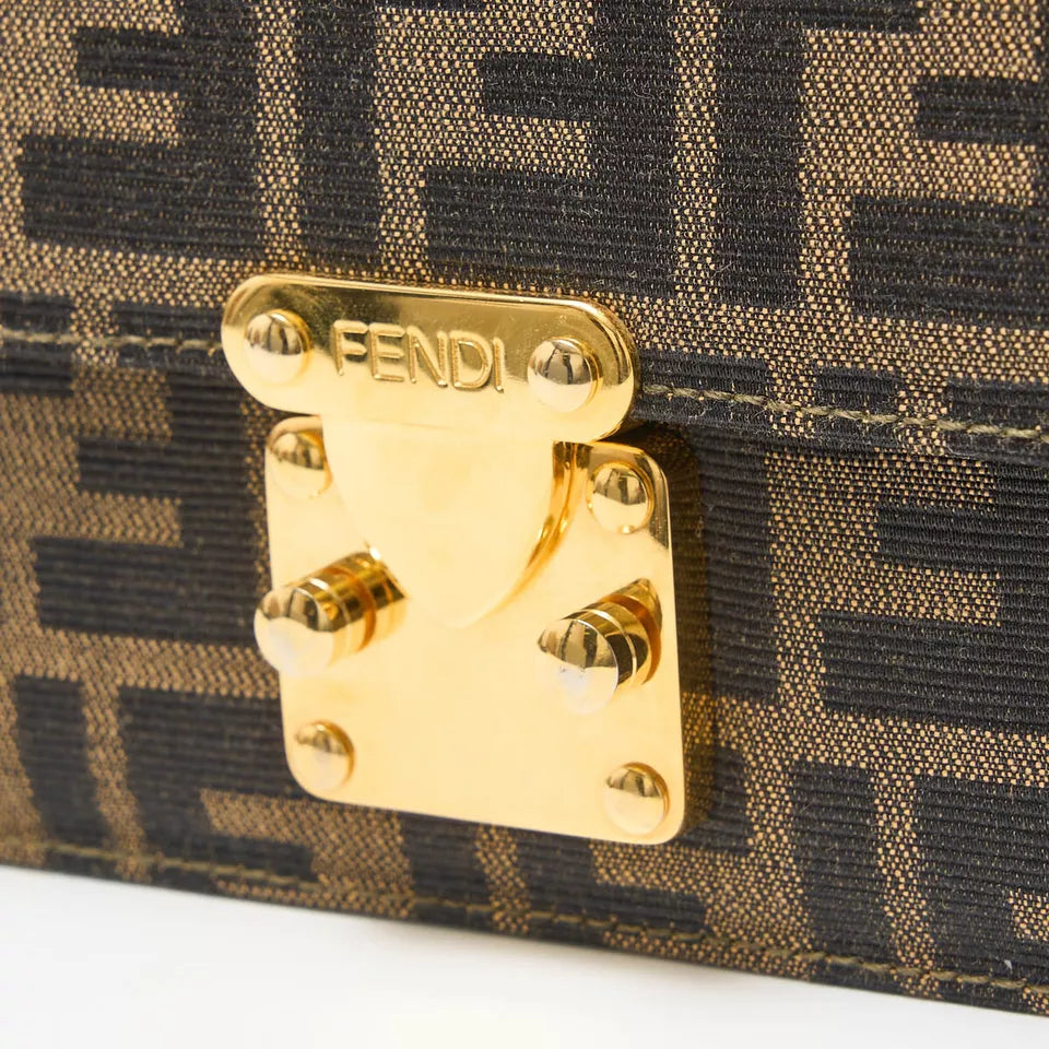 Fendi Zucca Top Handle Shoulder Bag