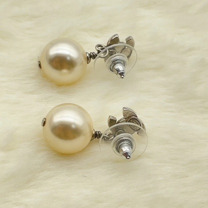 Chanel Coco Mark Swing Pearl & Rhinestone Earrings