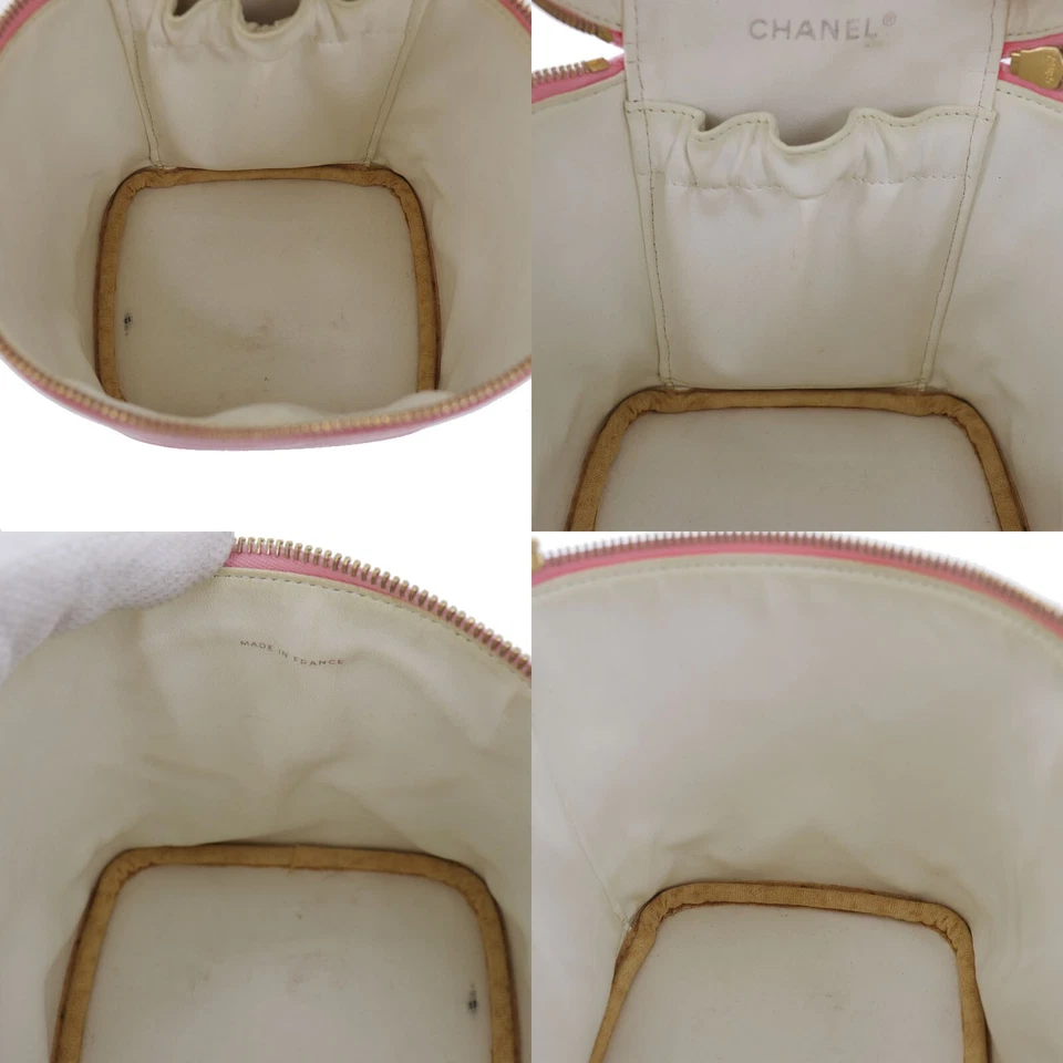 Chanel Vanity Handbag in Pink Caviar Leather (Vintage)
