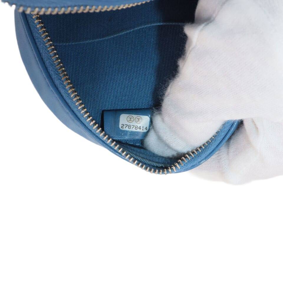 CHANEL Matelasse Mini Classic Chain Shoulder Bag Leather Blue