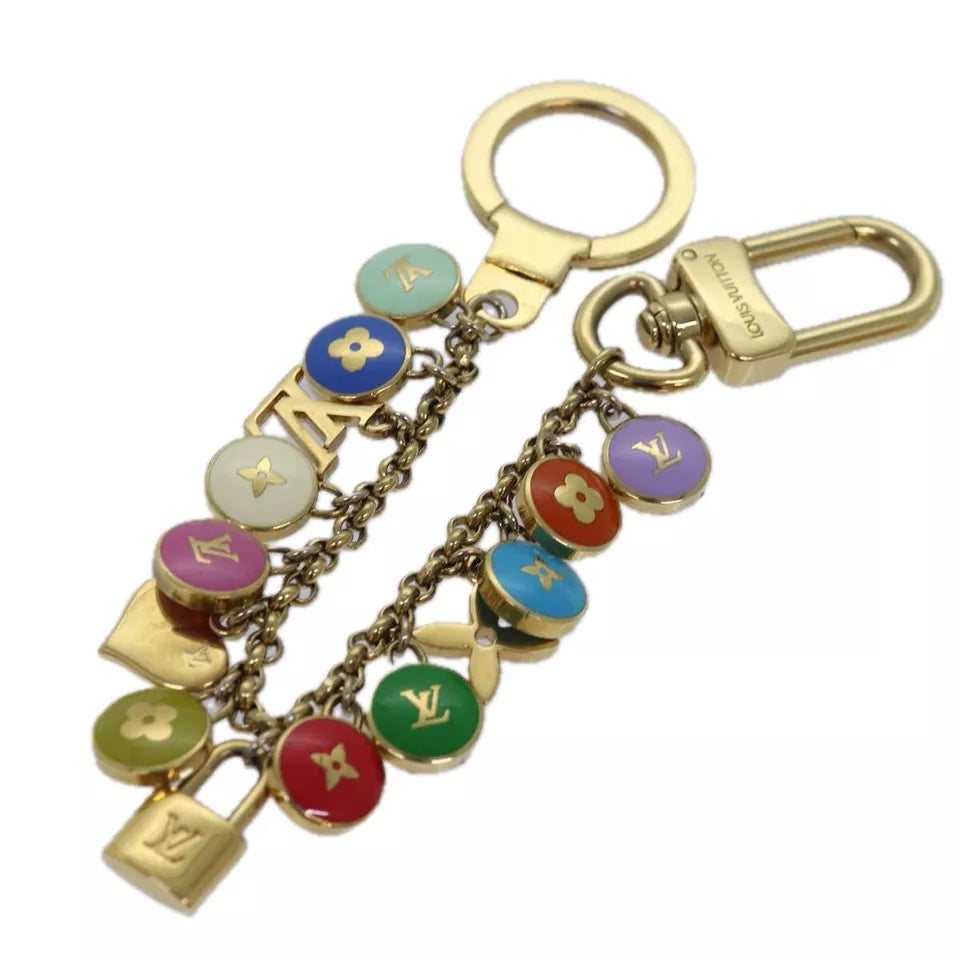 LOUIS VUITTON Monogram Porte Cles Chainne Pastilles Charm