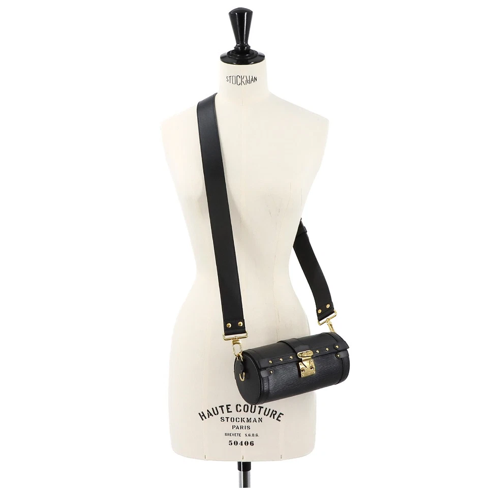 Louis Vuitton Epi Papillon Trunk Shoulder Bag in Noir