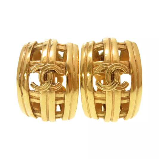 CHANEL CC Mark Earrings – Gold Metal