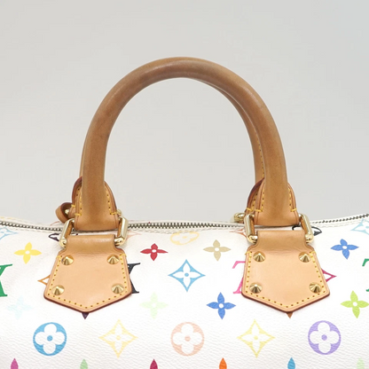 Louis Vuitton Multicolor Speedy 30 in White Monogram Canvas