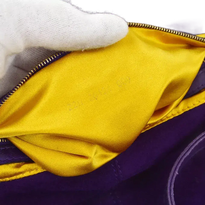 Fendi Purple Suede Baguette Handbag
