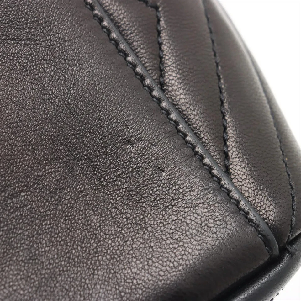 Saint Laurent Paris Joe Leather Chain Shoulder Bag Black