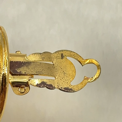 Chanel Matelassé “Melon Pan” Coco Mark Earrings