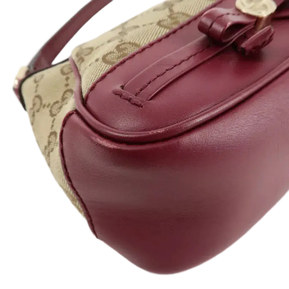 GUCCI Mayfair GG Canvas Leather Shoulder Bag