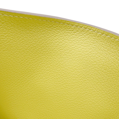 HERMES Constance Compact Evercolor Lime Wallet