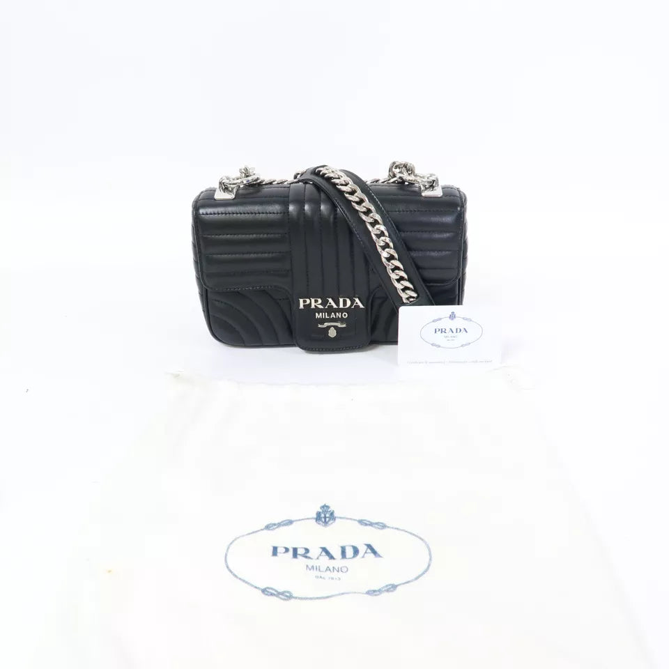 PRADA Diagramme Chain Shoulder Bag