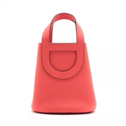 Hermès In the Loop 18 Taurillon Clemence Handbag In Rose Texas with Silver Metal Fittings