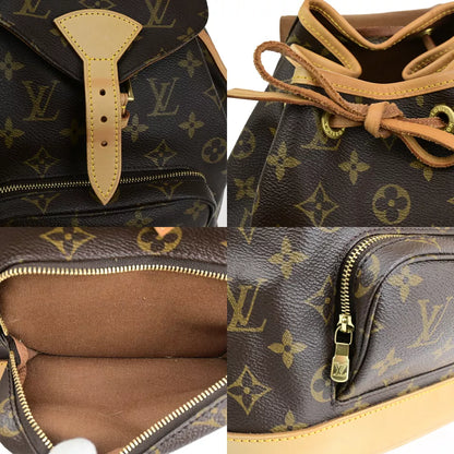 LOUIS VUITTON Montsouris MM Backpack Bag – Brown Monogram Leather