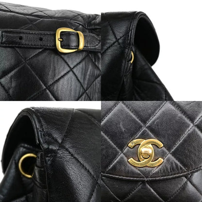 CHANEL CC Logo Matelasse Chain Backpack Bag – Black Leather