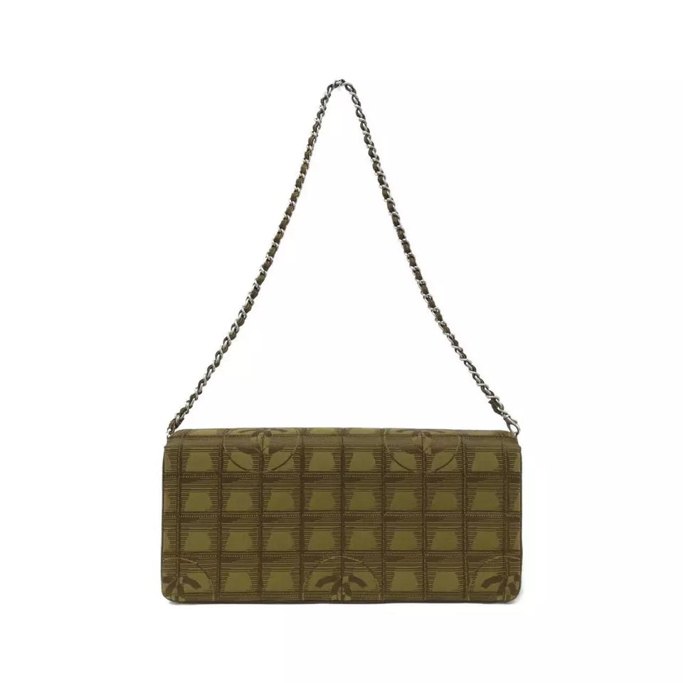 CHANEL Travel Line Shoulder Bag – Khaki/Silver