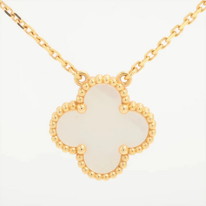 Van Cleef & Arpels Vintage Alhambra Shells Necklace 750(YG) 5.1g