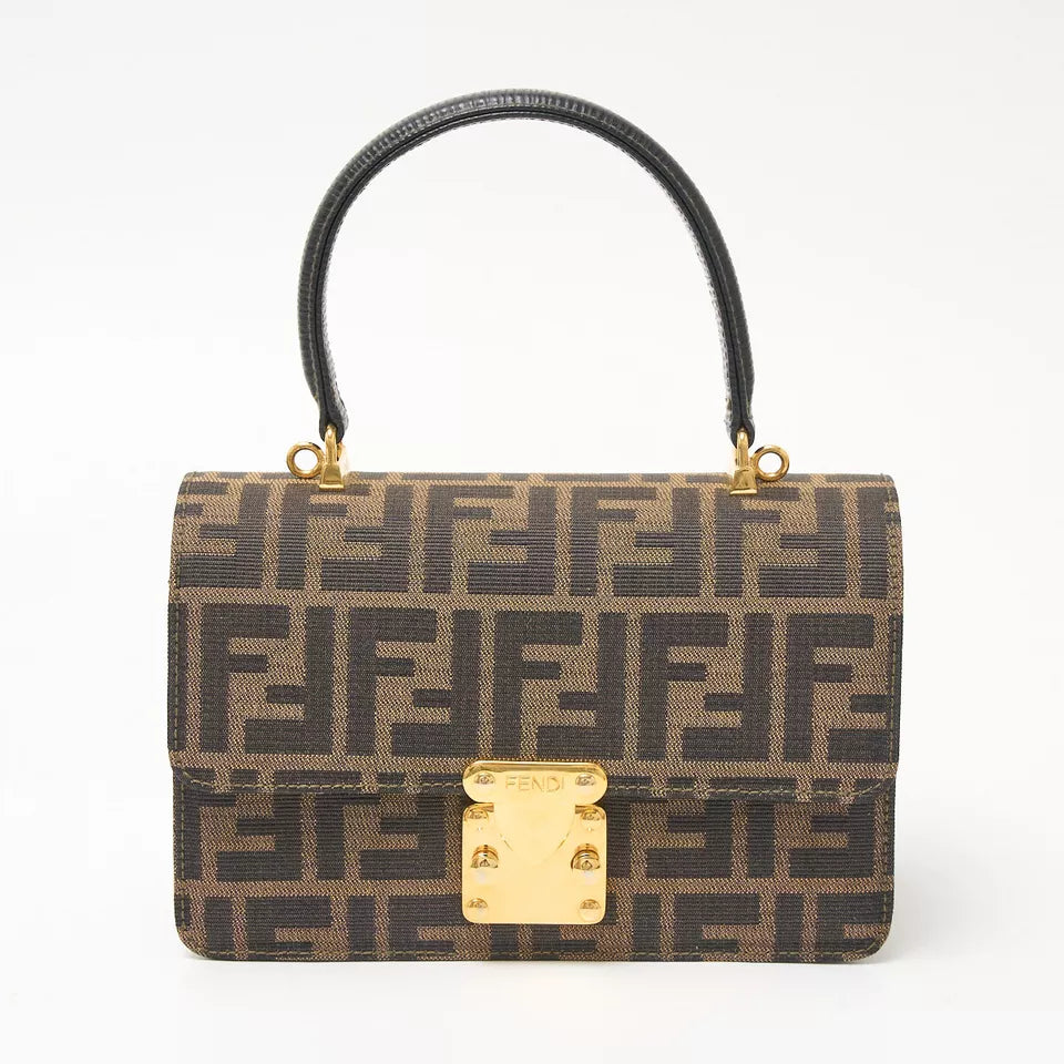 Fendi Zucca Top Handle Shoulder Bag