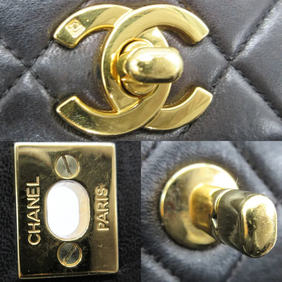 Authentic CHANEL CC Logo Matelasse Chain Backpack Bag