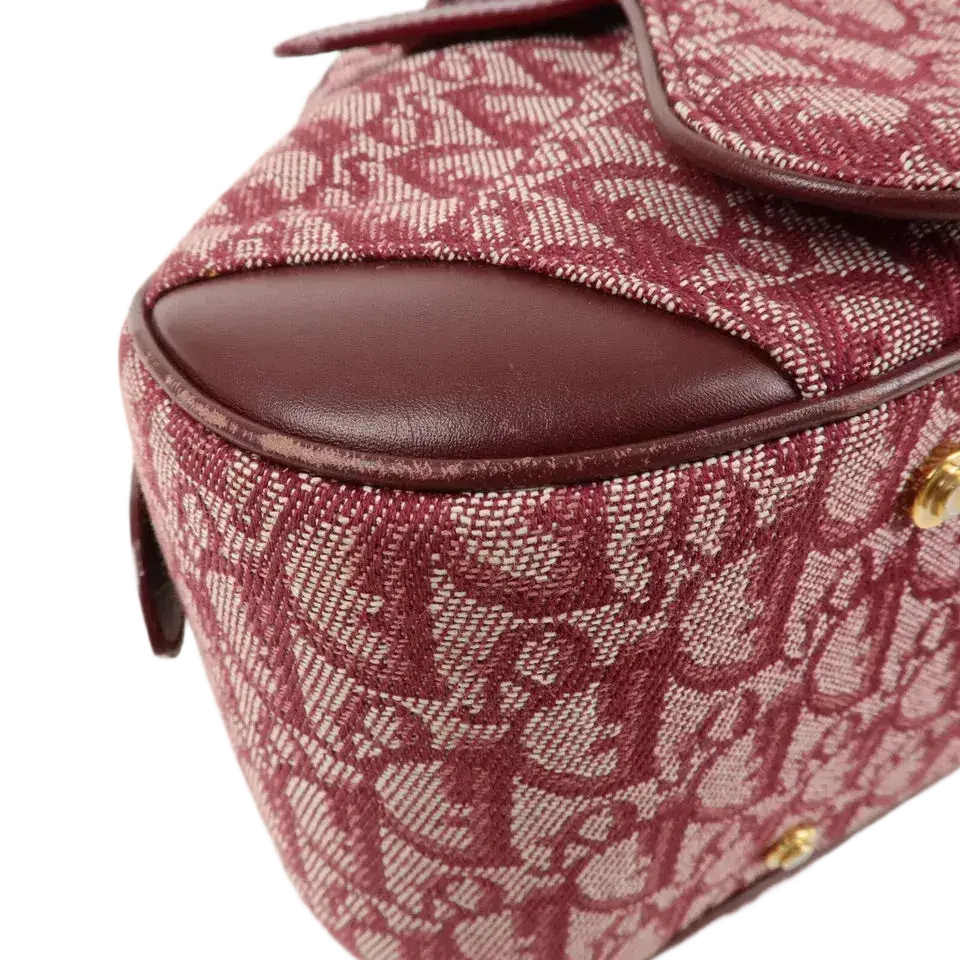 Christian Dior Trotter Canvas Leather Boston Bag