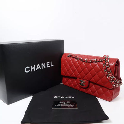 CHANEL Quilted CC SHW Classic Flap 25 Chain Shoulder Bag