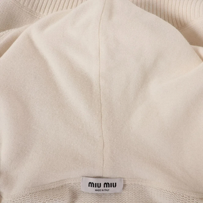 Miu Miu 22 Years Cashmere Hoodie 42 Ladies' Ivory