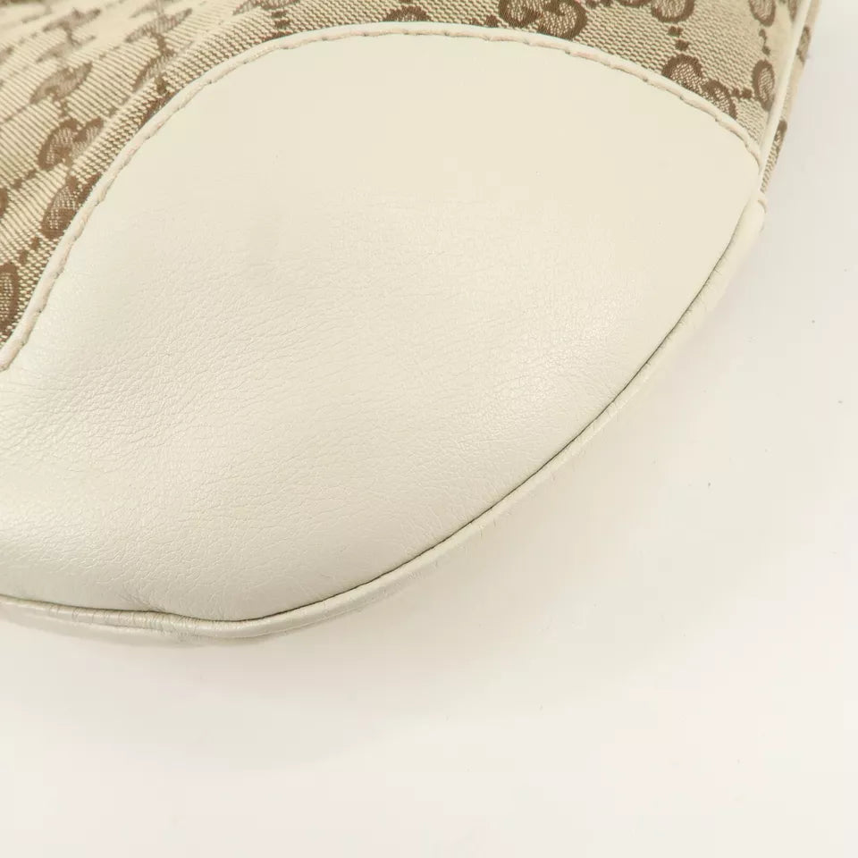 GUCCI GG Canvas Leather One Shoulder Bag