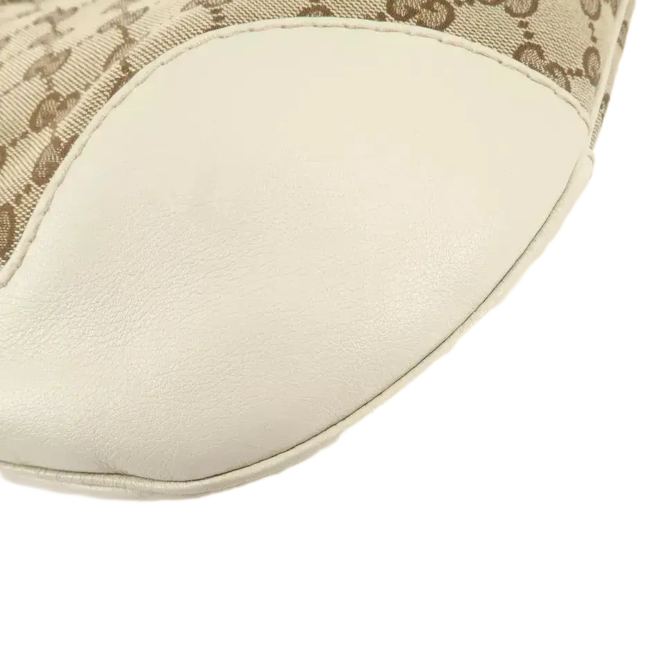 GUCCI GG Canvas Leather One Shoulder Bag