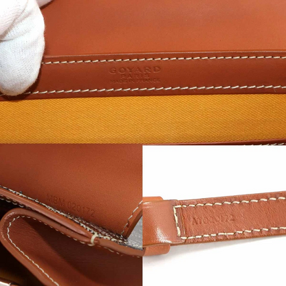 Goyard Saigon PM in Black Goyardine Canvas, Leather & Wood