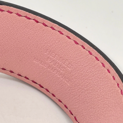 Hermès Kelly Twist GM Double Engraved Leather Bracelet in Pink